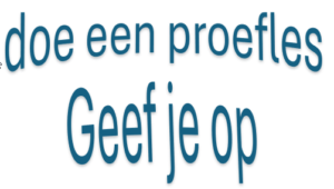 doe een proefles, geef je op